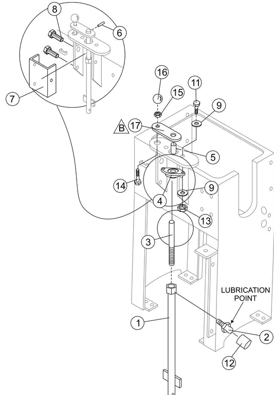 SP2S20HMannual Raise And Lower Assembly Parts