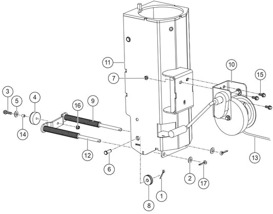 Mast Base Assembly Parts For LT6K5 Light Tower By Multiquip 
