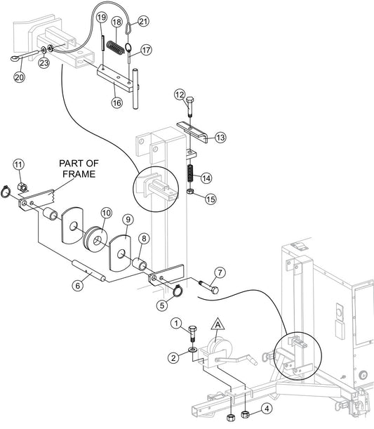 Mast Raise/Lower Assembly Parts for LT 12 Light Tower Series By Multiquip