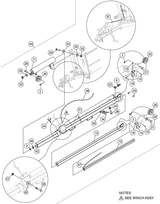 Mast Assembly Parts for LT 12 Light Tower Series By Multiquip