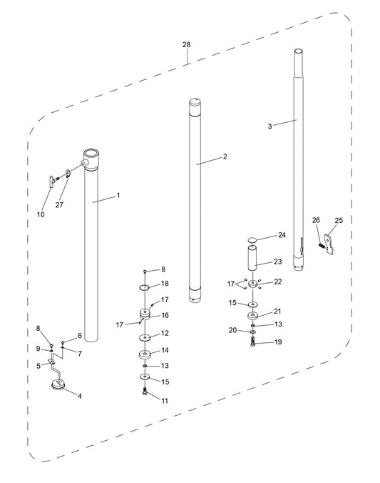 GB3LEDC GloBug Lighting System Mast Assembly Parts by Multiquip