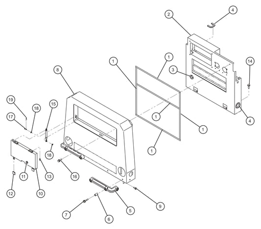 Rear Enclosure Panels Assembly Parts for MAXI-AIR 100 T4F (28-000001 and UP) by Allmand
