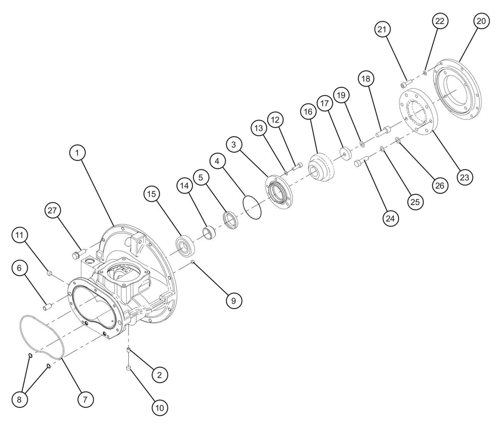 Air End (1 of 2) Assembly Parts for MAXI-AIR 100 T4F (28-000001 and UP) by Allmand