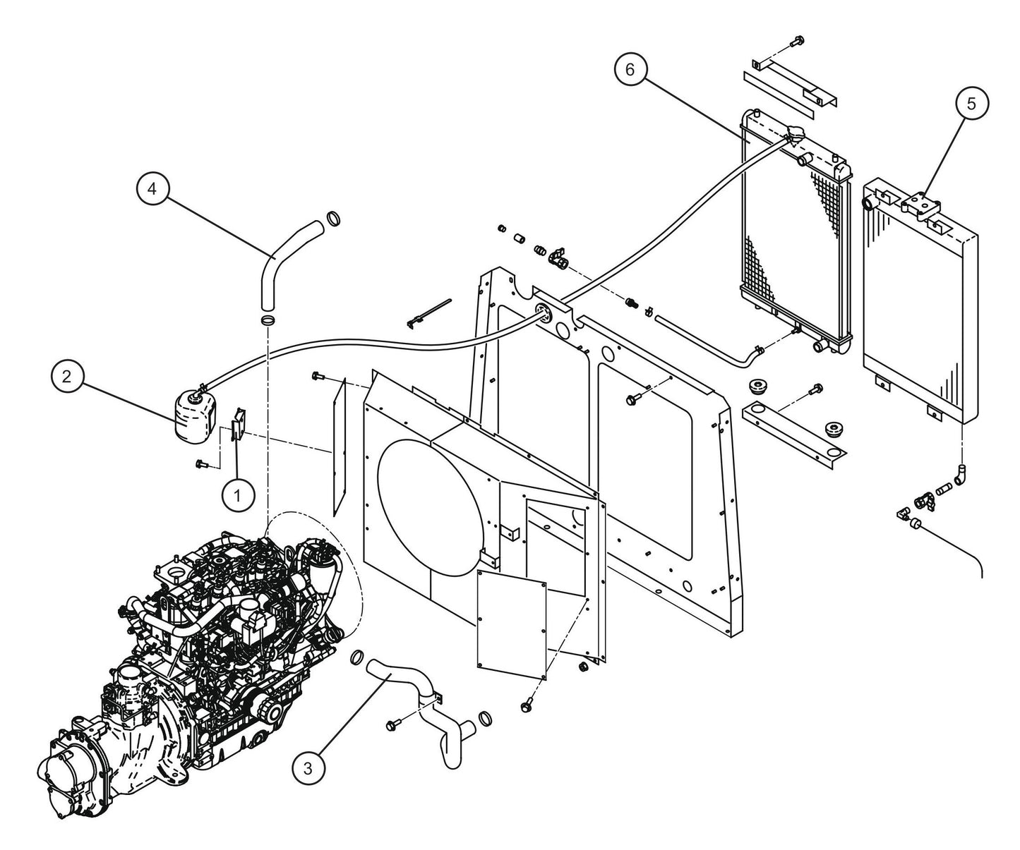 Cooling Group Assembly Parts for MAXI-AIR 185 (19-000001 and UP) by Allmand