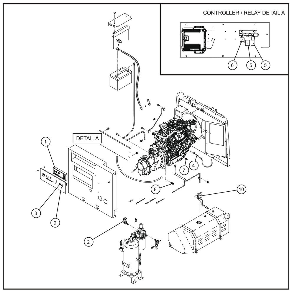 Electrical Controller Group Assembly Parts for MAXI-AIR 185 (19-000001 and UP) by Allmand