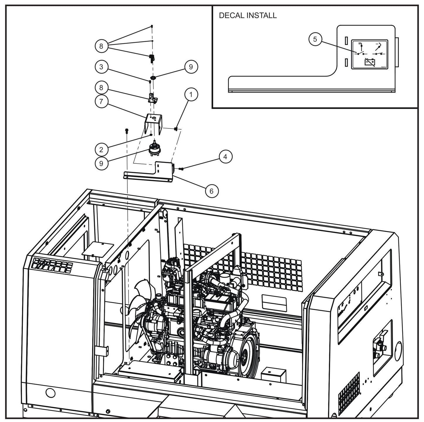 Battery Disconnect Option Assembly Parts for MAXI-AIR 185 (19-000001 and UP) by Allmand