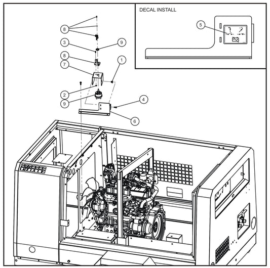 Battery Disconnect Option Assembly Parts for MAXI-AIR 185 (19-000001 and UP) by Allmand
