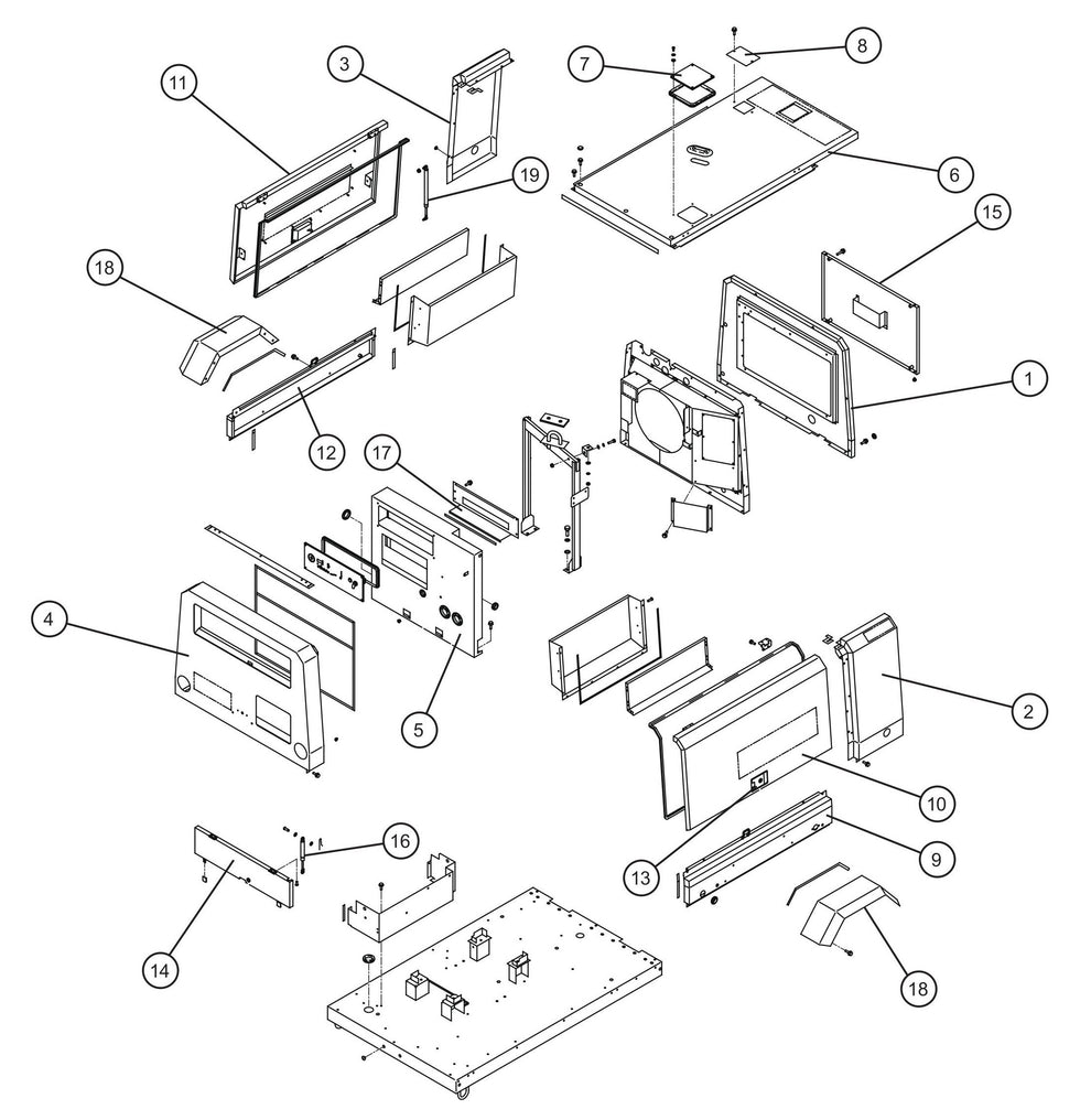 Trailer Base Assembly Parts for MAXI-AIR 185 (19-000001 and UP) by Allmand