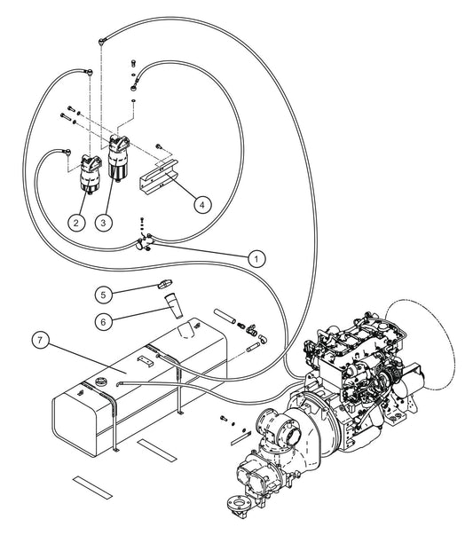 Fuel Tank and Fuel Lines Assembly Parts for MAXI-AIR 400 T4F (20-000001 and UP) by Allmand