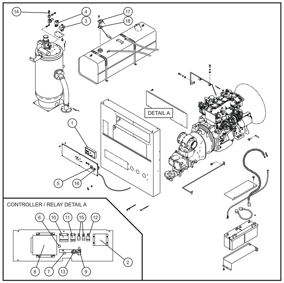 Electrical Controller Group Assembly Parts for MAXI-AIR 400 T4F (20-000001 and UP) by Allmand