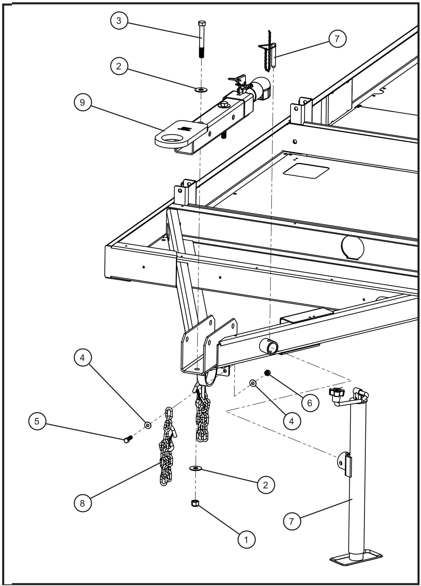 Tongue Group Assembly Parts for Maxi-Heat 1MBTU (36-000001 to 36-999999) by Allmand