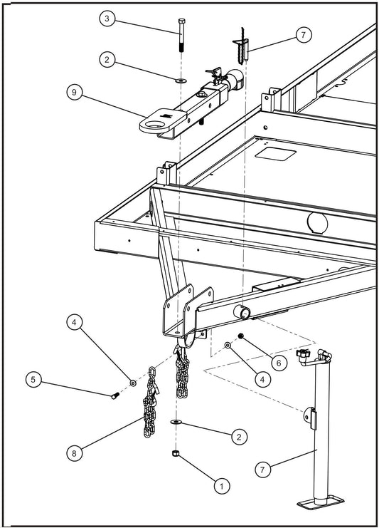 Tongue Group Assembly Parts for Maxi-Heat 1MBTU (36-000001 to 36-999999) by Allmand