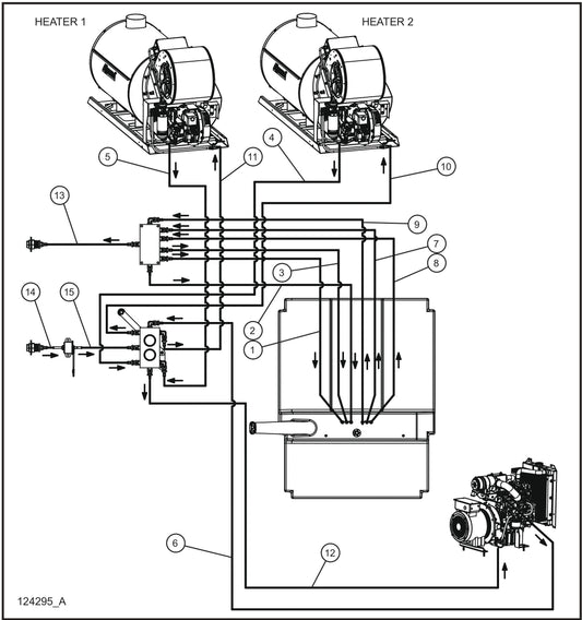 Remote Fuel Option Single Poly Tank Fuel Lines Assembly Parts for Maxi-Heat 1MBTU (36-000001 to 36-999999) by Allmand