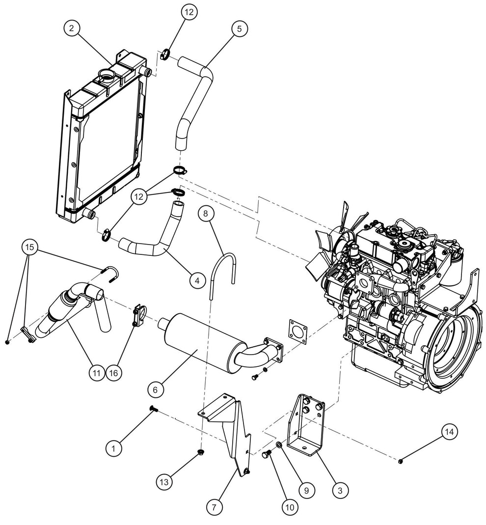 CAT C1.1 Engine Assembly Group (1 of 4) Parts for Maxi-Heat 1MBTU (36-000001 to 36-999999) by Allmand