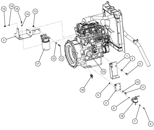 CAT C1.1 Engine Assembly Group (2 of 4) Parts for Maxi-Heat 1MBTU (36-000001 to 36-999999) by Allmand