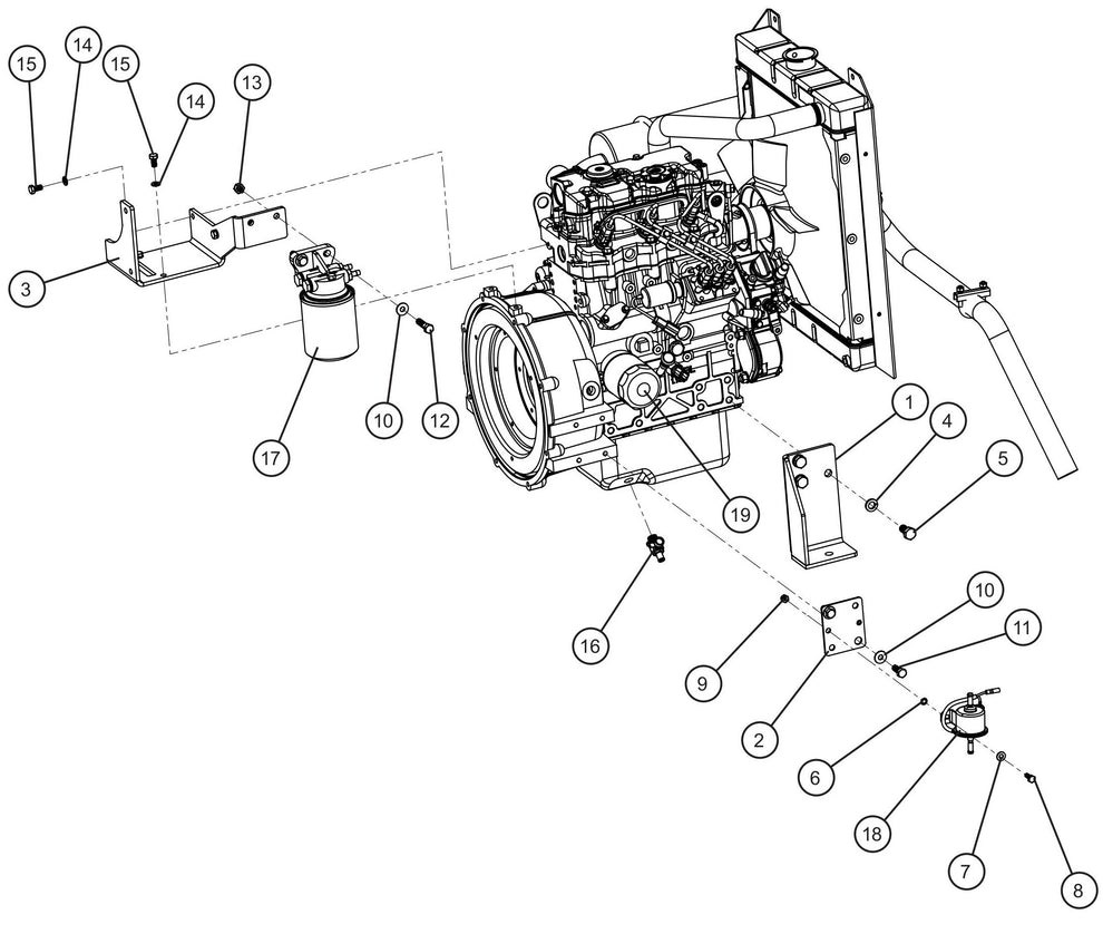 CAT C1.1 Engine Assembly Group (2 of 4) Parts for Maxi-Heat 1MBTU (36-000001 to 36-999999) by Allmand