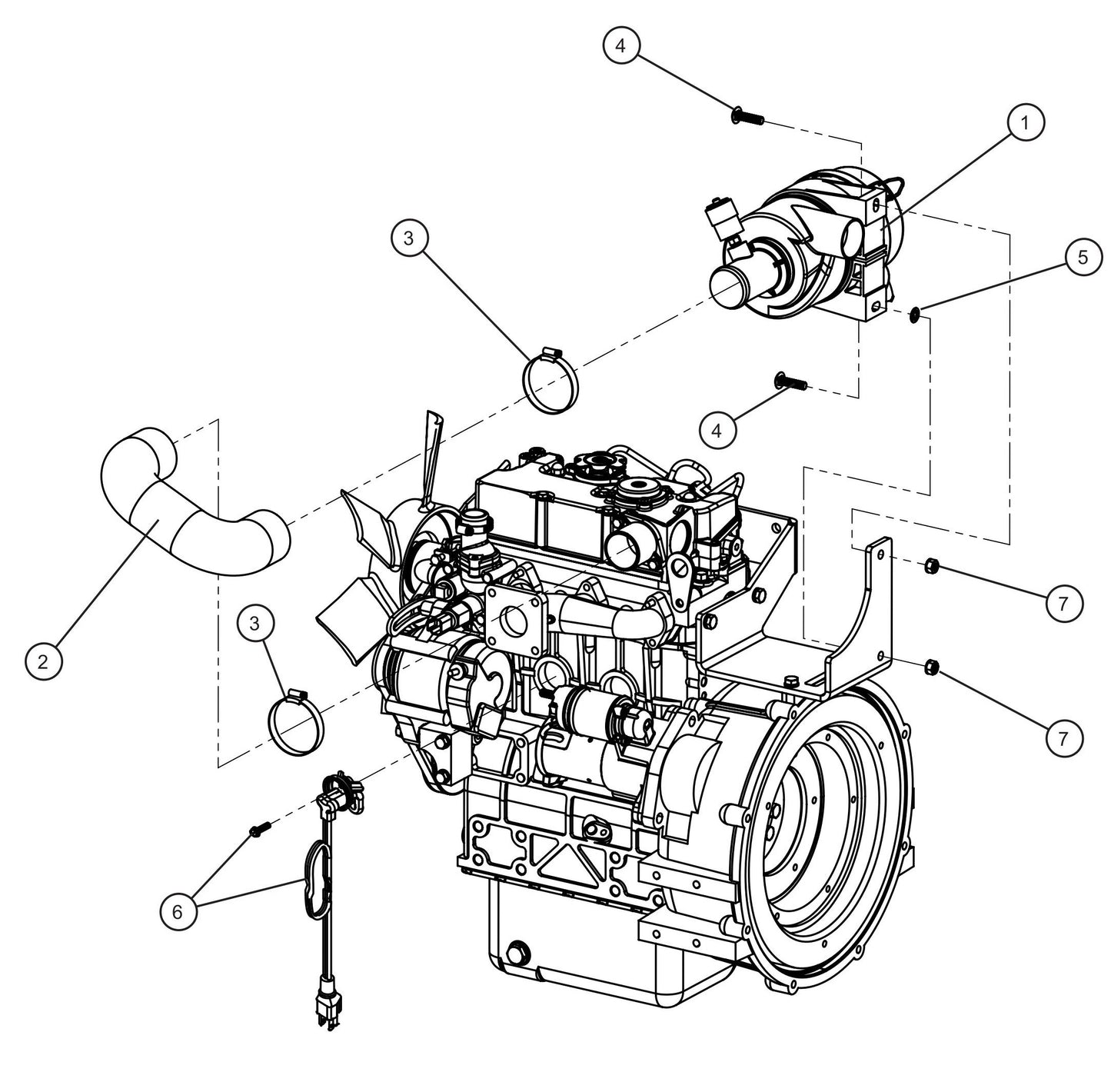 CAT C1.1 Engine Assembly Group (3 of 4) Parts for Maxi-Heat 1MBTU (36-000001 to 36-999999) by Allmand