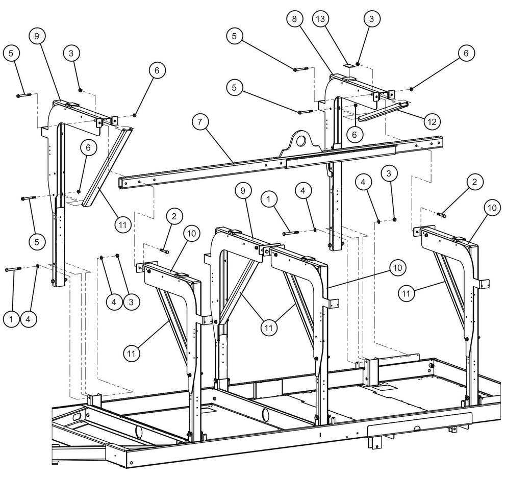 Lift Bow Assembly Group Parts for Maxi-Heat 1MBTU (36-000001 to 36-999999) by Allmand
