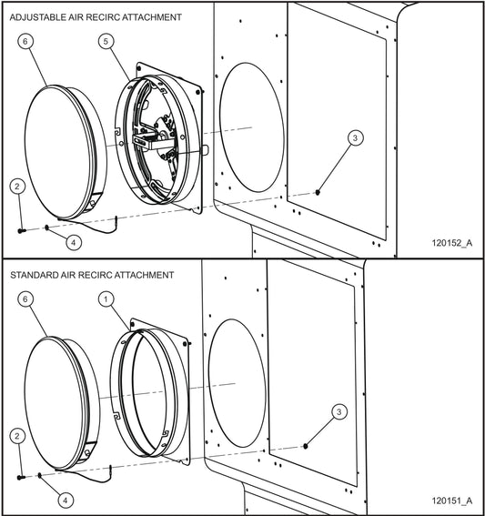 MCS MH500 IQ-R Heater Air Recirculation Connections Assembly Parts for Maxi-Heat 1MBTU (36-000001 to 36-999999) by Allmand