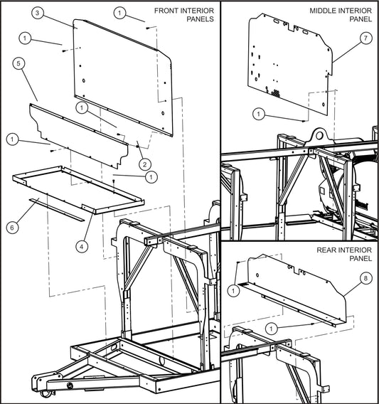 Interior Divider Panels Assembly Parts for Maxi-Heat 1MBTU (36-000001 to 36-999999) by Allmand