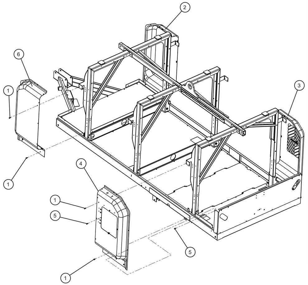 Right and Left Side Corner Panels Assembly Parts for Maxi-Heat 1MBTU (36-000001 to 36-999999) by Allmand