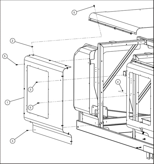 Single Fuel Tank Right Front Side Burner Panel Assembly Parts for Maxi-Heat 1MBTU (36-000001 to 36-999999) by Allmand