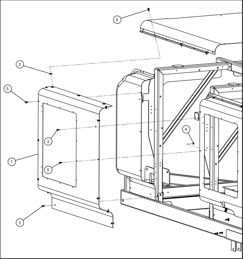 Single Fuel Tank Right Front Side Burner Panel Assembly Parts for Maxi-Heat 1MBTU (36-000001 to 36-999999) by Allmand
