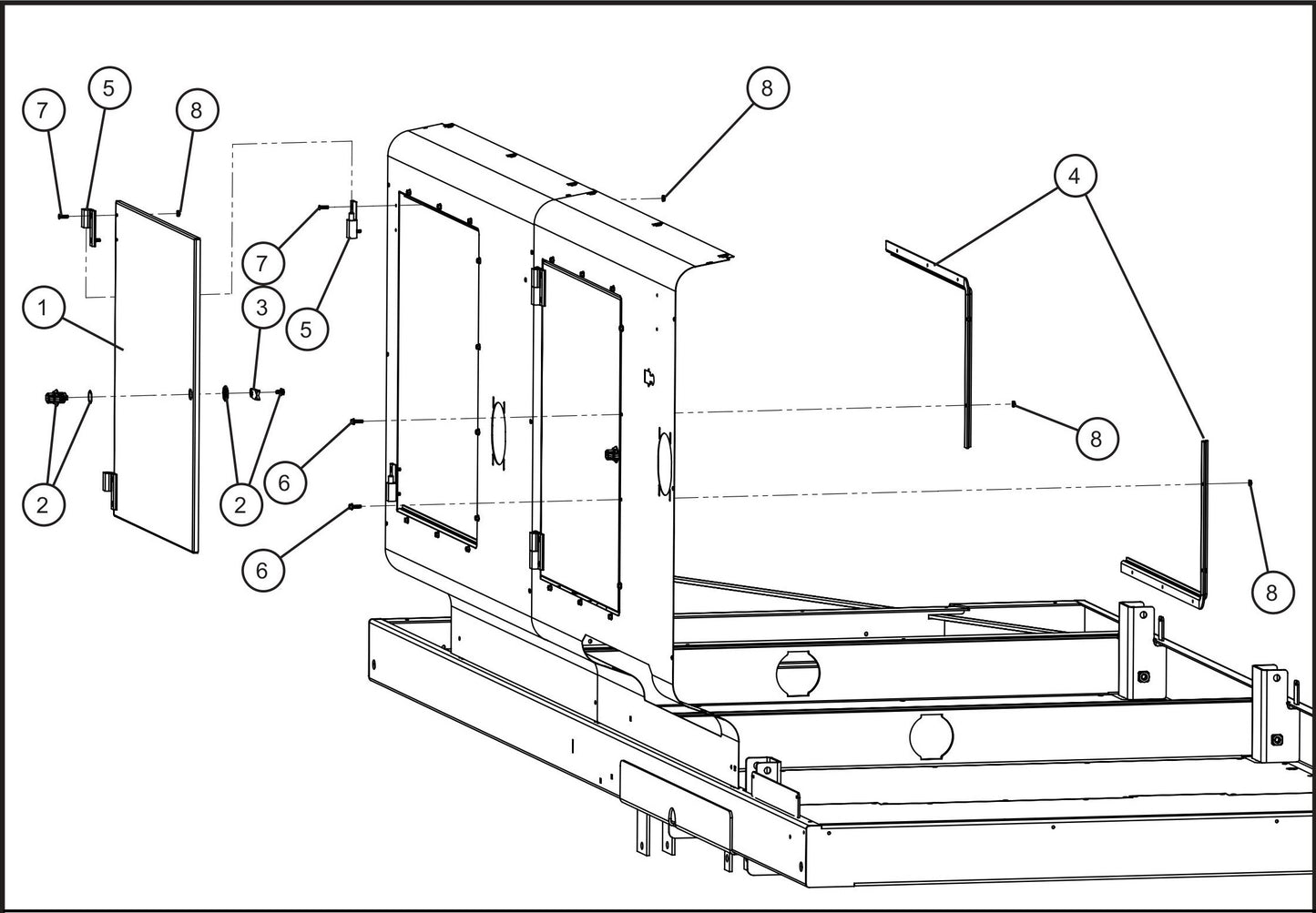 Right Side Burner Doors Assembly Parts for Maxi-Heat 1MBTU (36-000001 to 36-999999) by Allmand