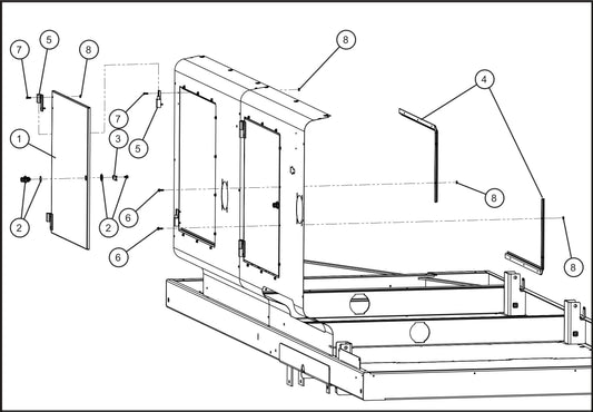 Right Side Burner Doors Assembly Parts for Maxi-Heat 1MBTU (36-000001 to 36-999999) by Allmand