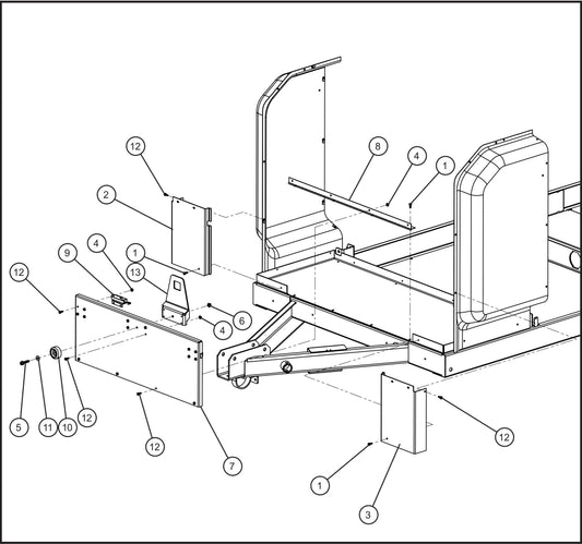 Front Lower Panels and Door (Duct Box) Assembly Parts for Maxi-Heat 1MBTU (36-000001 to 36-999999) by Allmand