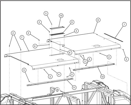 Roof Panels l Assembly Parts for Maxi-Heat 1MBTU (36-000001 to 36-999999) by Allmand