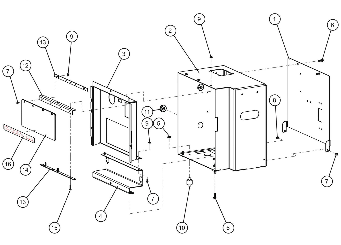 Control Box Install Group (1 of 2) Assembly Parts for Maxi-Heat 1MBTU (36-000001 to 36-999999) by Allmand