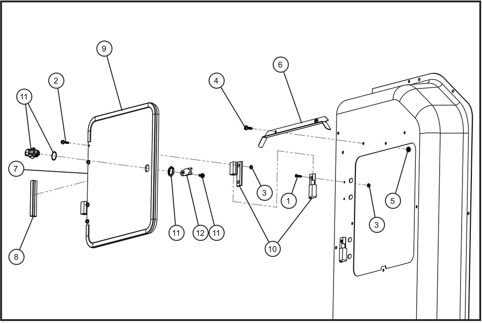 Control Box Door Assembly Parts for Maxi-Heat 1MBTU (36-000001 to 36-999999) by Allmand
