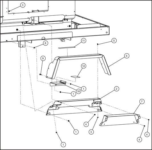 Left Fender with Step Plate Assembly Parts for Maxi-Heat 1MBTU (36-000001 to 36-999999) by Allmand