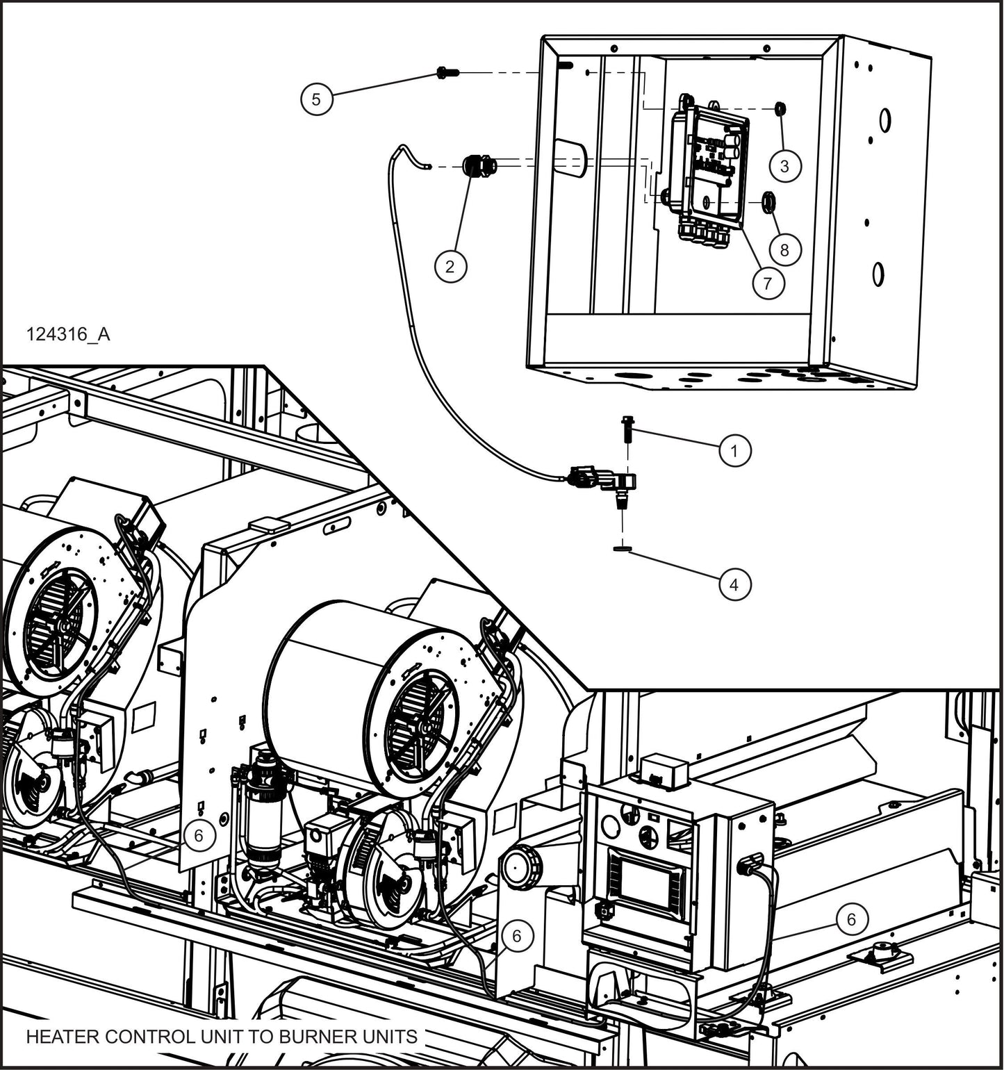Heater Electronic Control Unit Install Group II Assembly Parts for Maxi-Heat 1MBTU (36-000001 to 36-999999) by Allmand