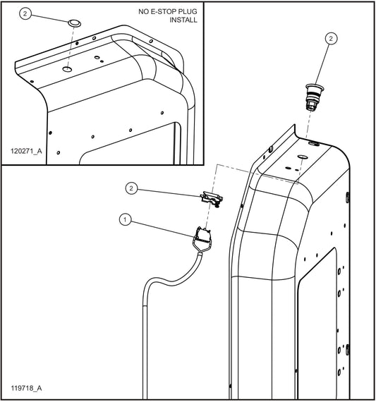 Emergency Stop Assembly Parts for Maxi-Heat 1MBTU (36-000001 to 36-999999) by Allmand