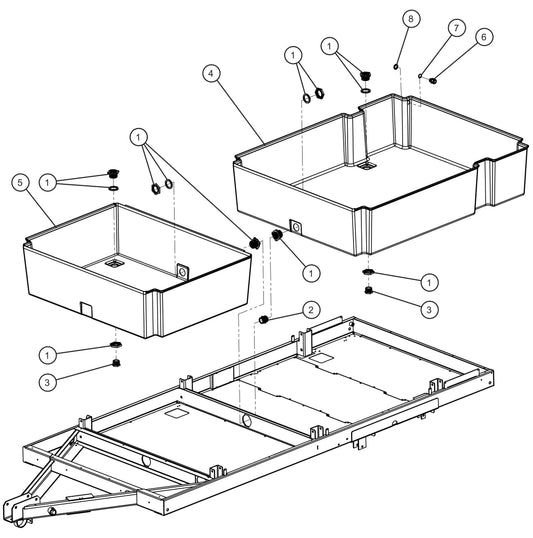 Fluid Containment Group Assembly Parts for Maxi-Heat 1MBTU (36-000001 to 36-999999) by Allmand