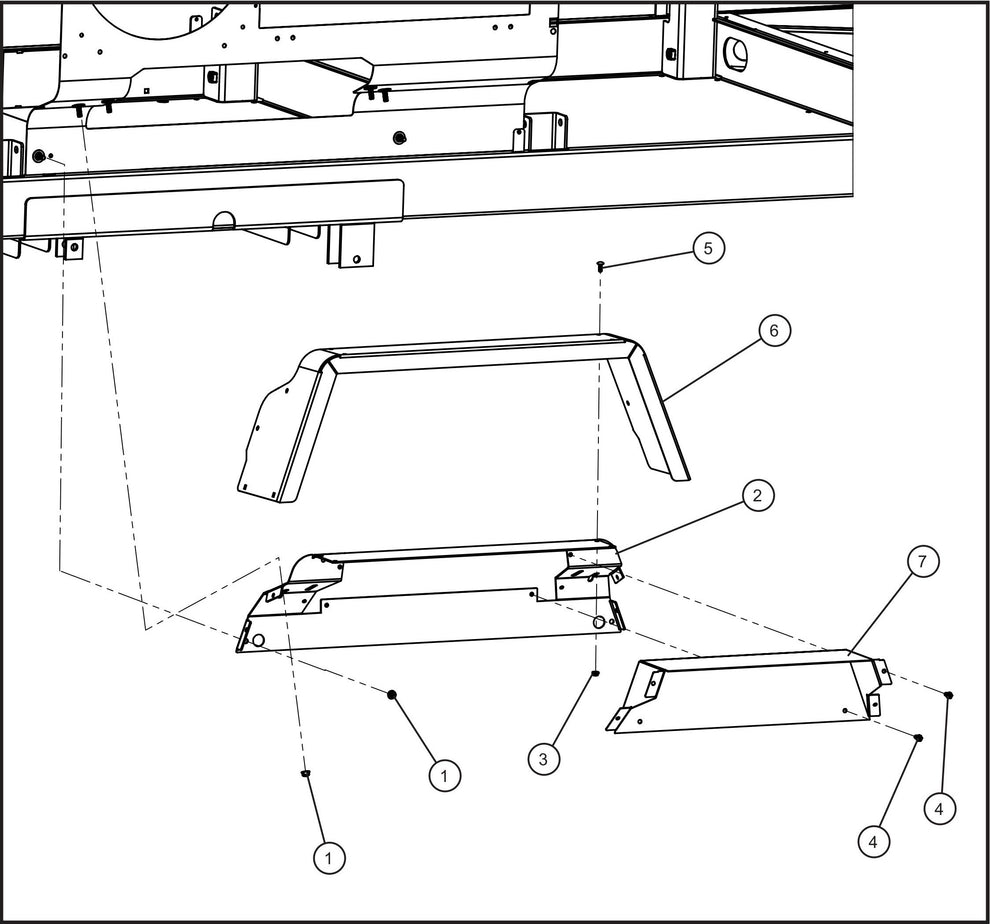Right Fender Assembly Parts for Maxi-Heat 1MBTU (36-000001 to 36-999999) by Allmand