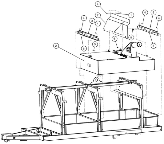 Single Steel Fuel Tank Group Assembly Parts for Maxi-Heat 1MBTU (36-000001 to 36-999999) by Allmand