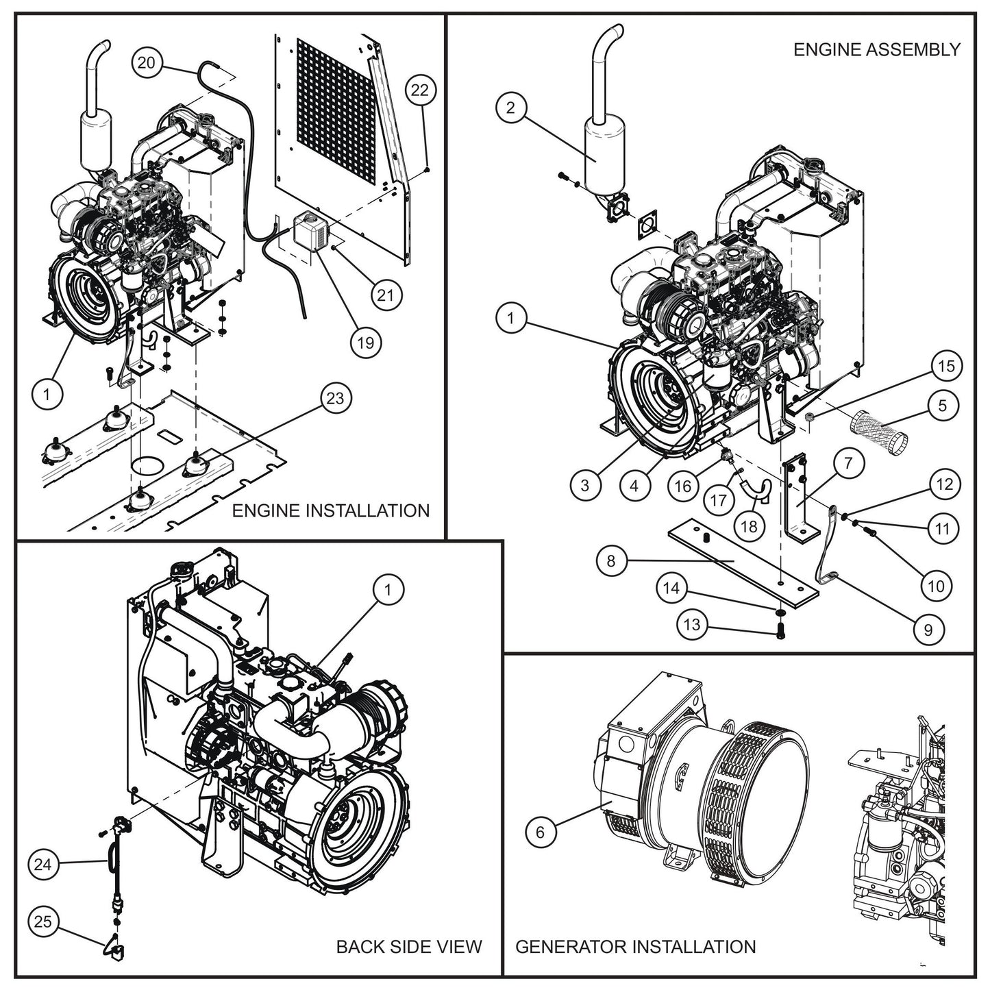 CAT C1.5 Engine and Generator Assembly Parts for MAXI-HEAT MH-1000 (0001MXH12 and UP) by Allmand