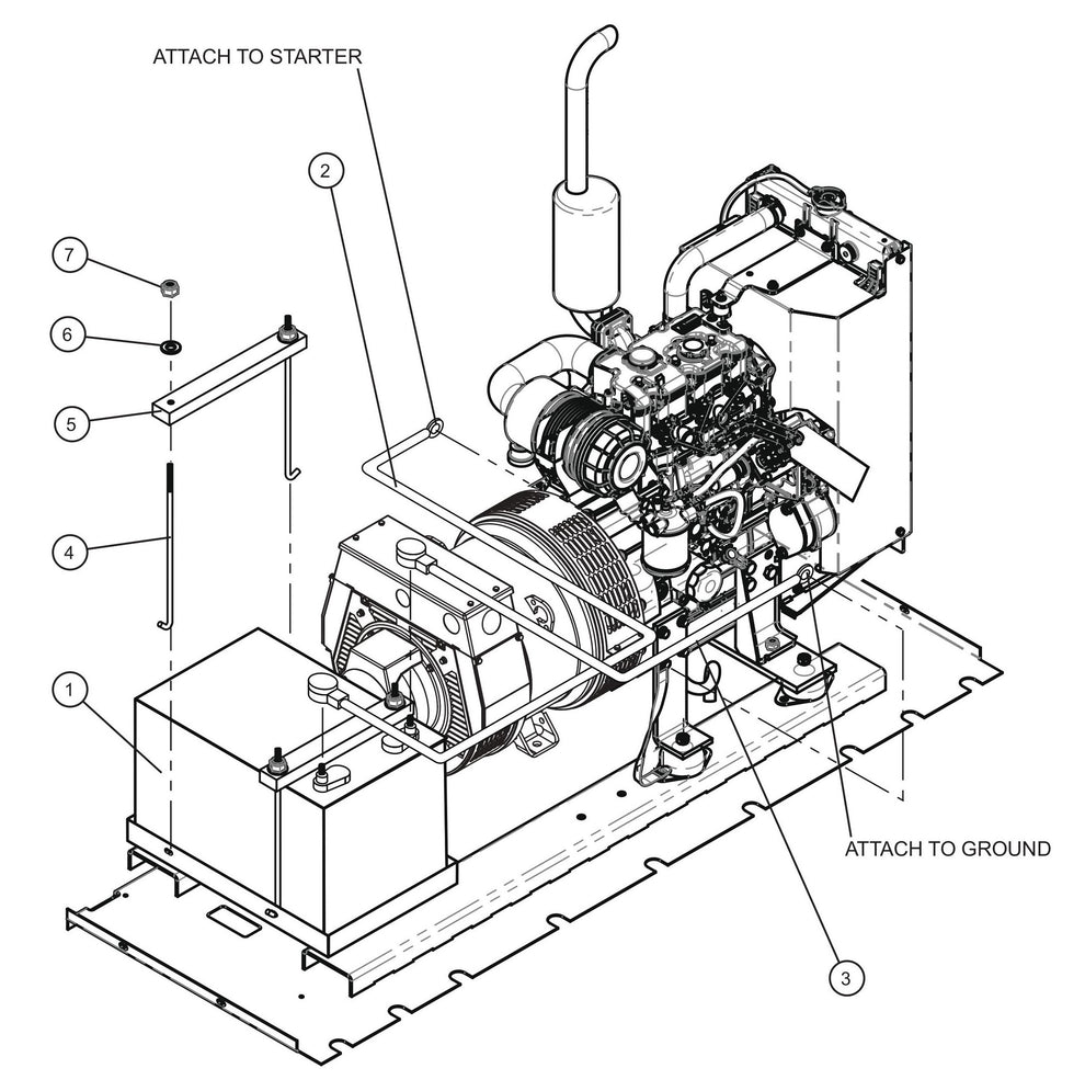 Battery Installation Assembly Parts for MAXI-HEAT MH-1000 (0001MXH12 and UP) by Allmand