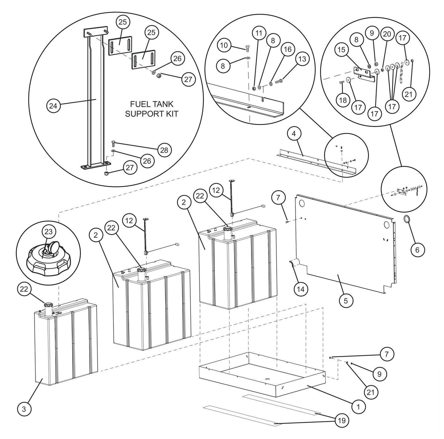 Poly Tank Assembly Parts for MAXI-HEAT MH-1000 (0001MXH12 and UP) by Allmand