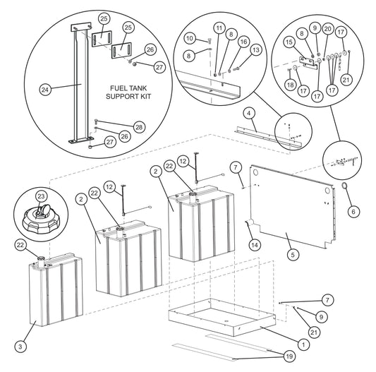 Poly Tank Assembly Parts for MAXI-HEAT MH-1000 (0001MXH12 and UP) by Allmand