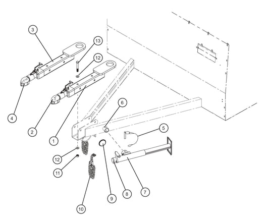 Tongue Assembly Parts for MAXI-HEAT MH-1000 (0001MXH12 and UP) by Allmand