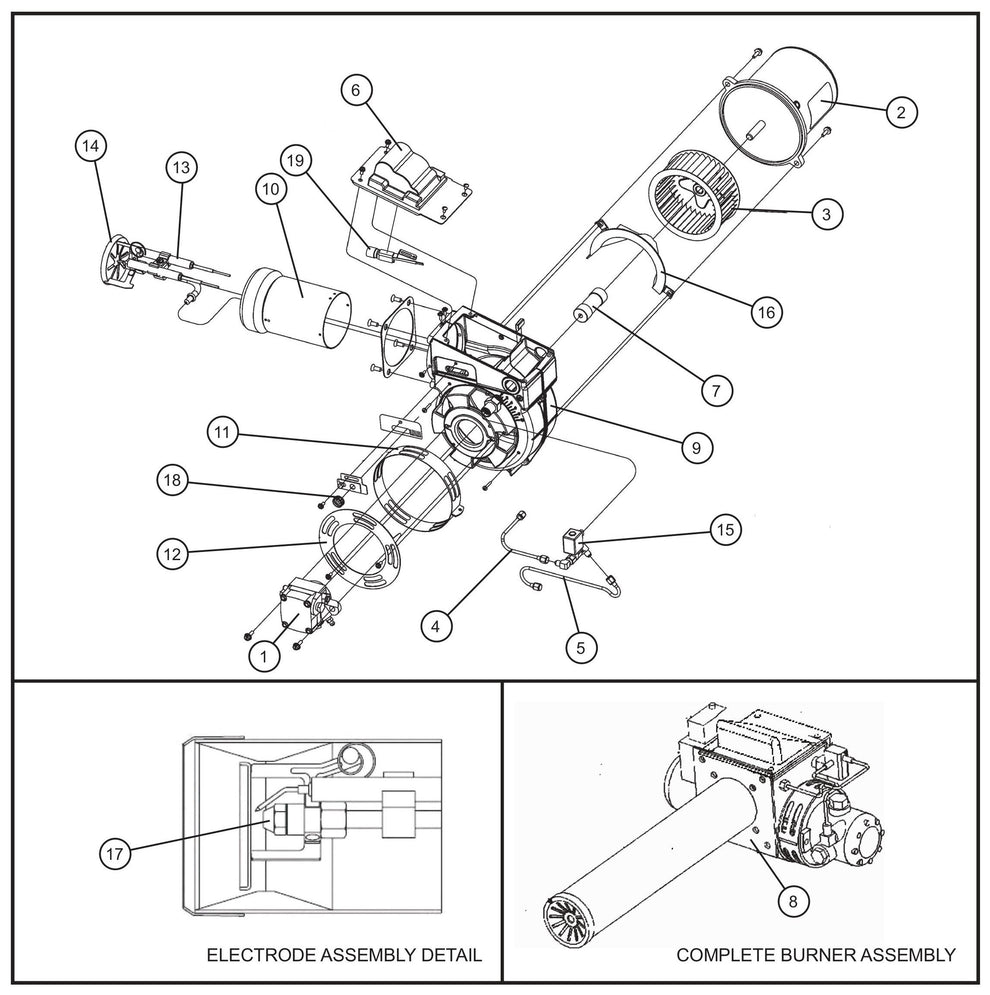 Burner Assembly Parts for MAXI-HEAT MH-1000 (0001MXH12 and UP) by Allmand