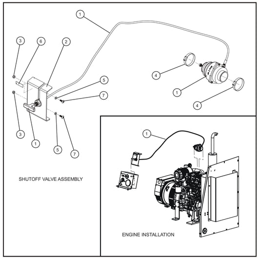 Emergency Air Shutoff CAT C1.5 Assembly Parts for MAXI-HEAT MH-1000 (0001MXH12 and UP) by Allmand