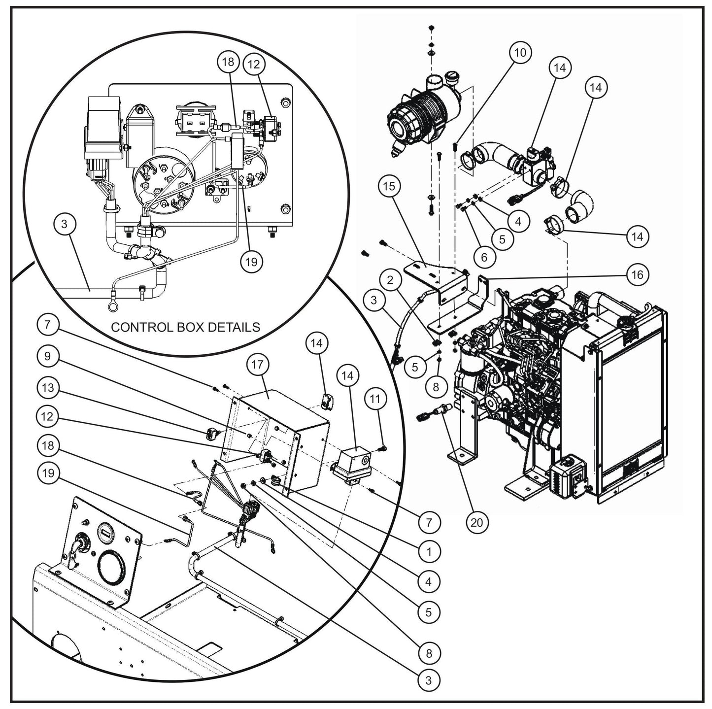 Shocker Valve CAT C1.5 Assembly Parts for MAXI-HEAT MH-1000 (0001MXH12 and UP) by Allmand