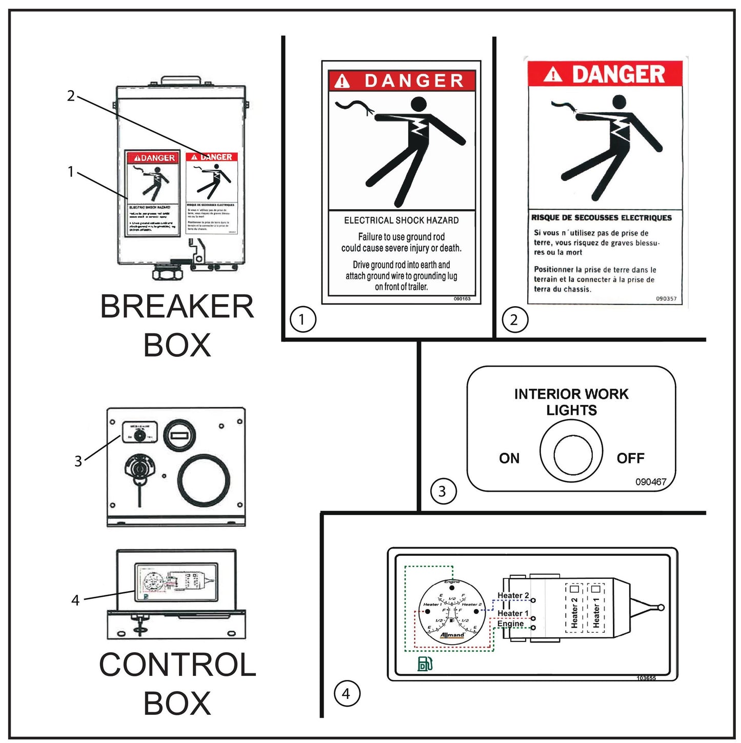 Maxi-Heat Decals (5 of 8) Assembly Parts for MAXI-HEAT MH-1000 (0001MXH12 and UP) by Allmand
