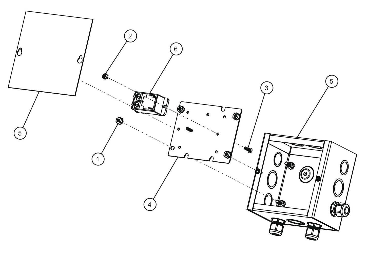 Gas Detection System Relay Box (1 of 2) Assembly Parts for MAXI-HEAT MH500iQ Gas Detection System by Allmand