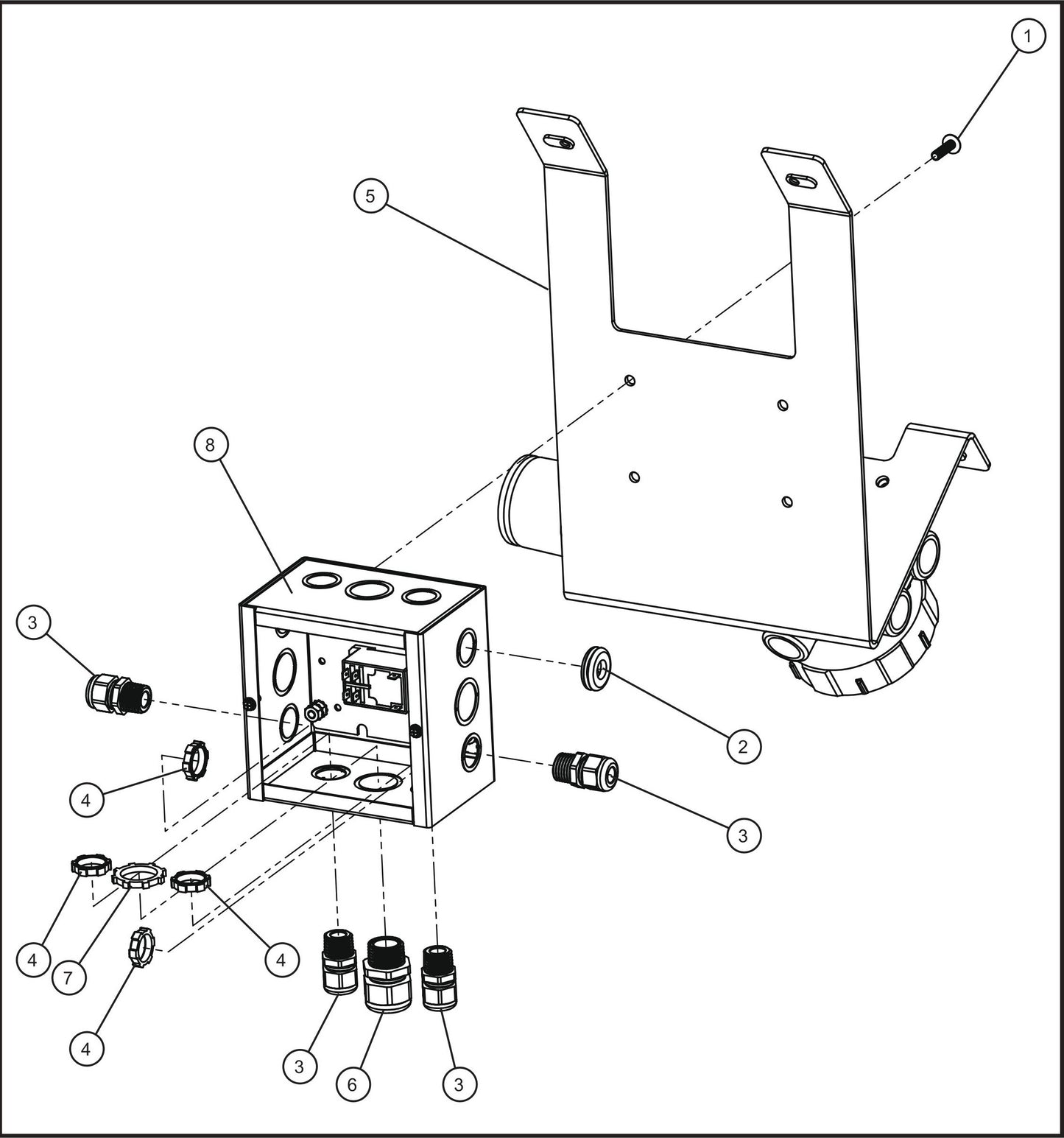 Gas Detection System Relay Box (2 of 2) Assembly Parts for MAXI-HEAT MH500iQ Gas Detection System by Allmand